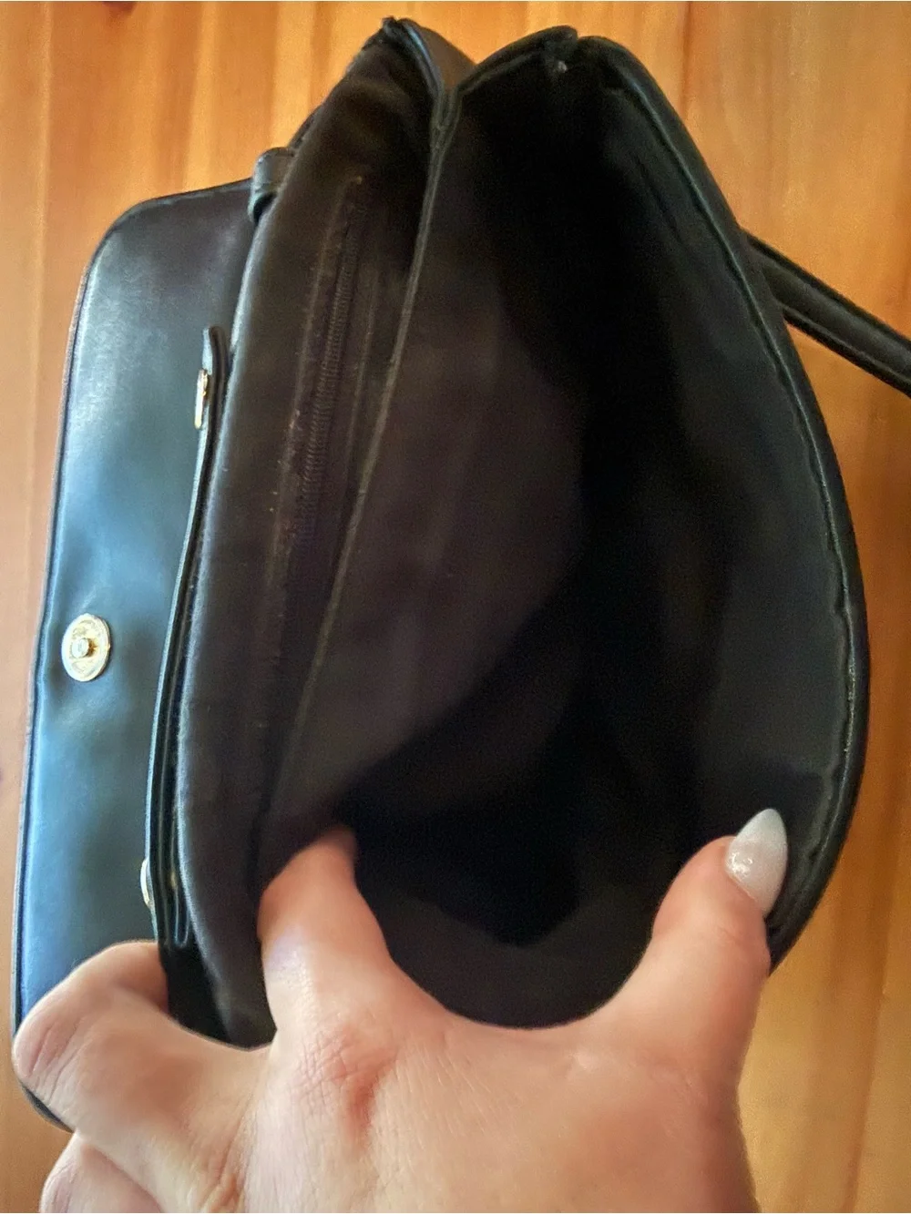 Woven Leather Crossbody Bag in Black